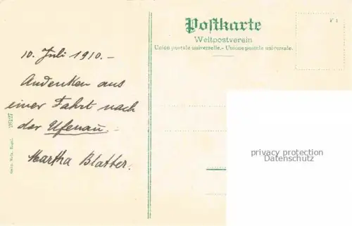 AK / Ansichtskarte Insel Ufenau Ufnau Zuerichsee SZ Bootspartie