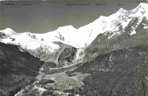 AK / Ansichtskarte Saas-Fee VISP VS Panorama
