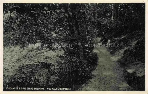 AK / Ansichtskarte Jordansee Misdroy Gardno Wolin Wollin PL Waldweg