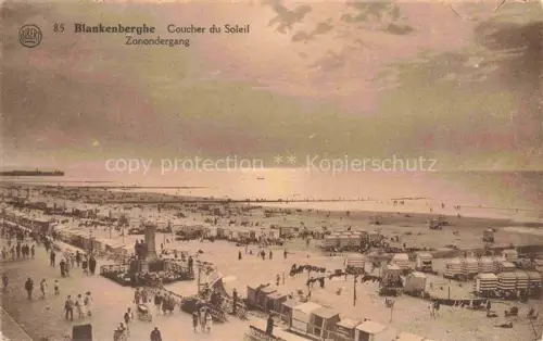 AK / Ansichtskarte Blankenberghe BLANKENBERGE Belgie Coucher du Soleil Zonondergang