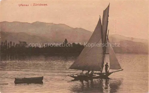 AK / Ansichtskarte Ufenau Ufnau Insel Zuerichsee SZ Panorama Segelpartie