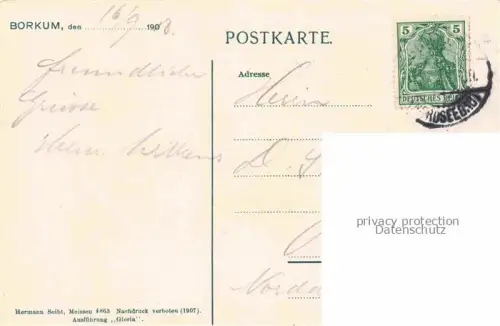 AK / Ansichtskarte BORKUM Nordseebad Abendstimmung