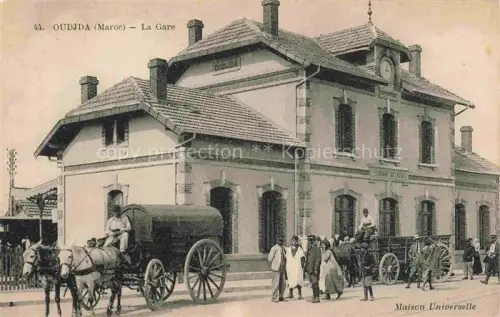 AK / Ansichtskarte Oudjda Oujda Maroc La Gare Bahnhof