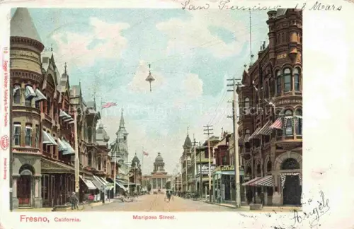 AK / Ansichtskarte Fresno California USA Mariposa Street
