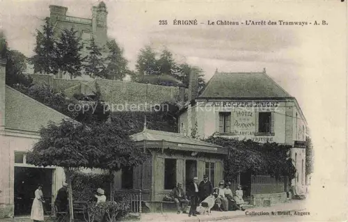 AK / Ansichtskarte Erigne ANGERS 49 Maine-et-Loire Château Arrêt des Tramways Hôtel