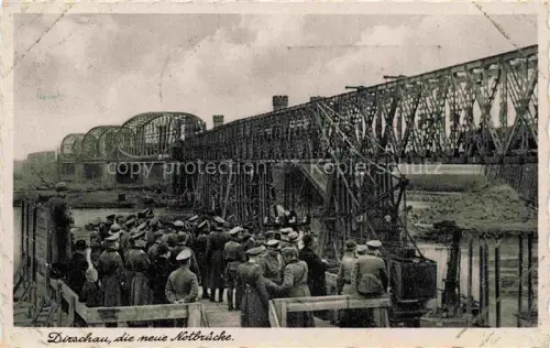 AK / Ansichtskarte Dirschau TCZEW Westpreussen PL Die neue Notbruecke