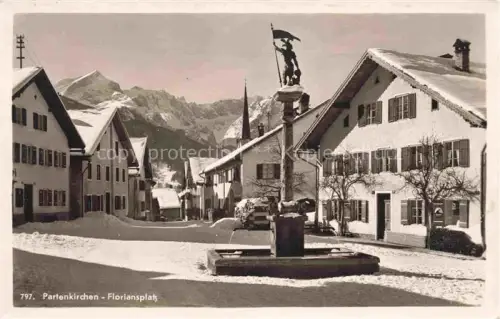 AK / Ansichtskarte Partenkirchen GARMISCH-PARTENKIRCHEN Bayern Floriansplatz