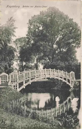 AK / Ansichtskarte MAGDEBURG Bruecke zur Marieninsel