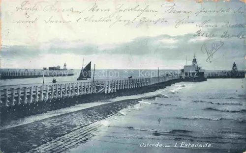 AK / Ansichtskarte OSTENDE Oostende West-Vlaanderen Belgie Estacade
