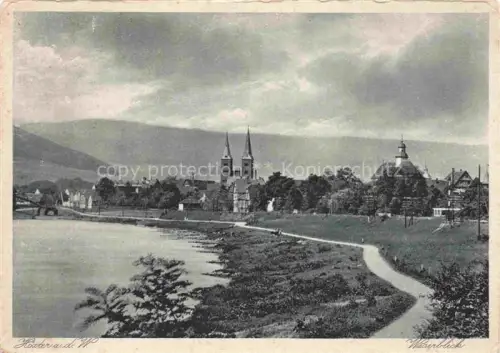 AK / Ansichtskarte Hoexter Weser NRW Weserpartie