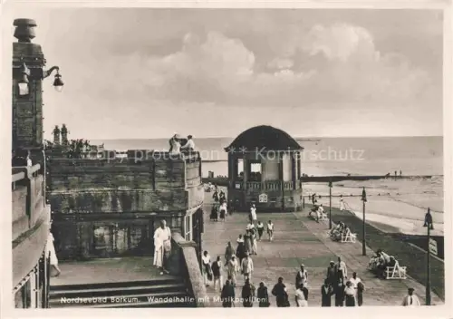 AK / Ansichtskarte BORKUM Nordseebad Wandelhalle mit Musik Pavillon