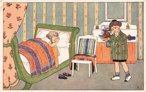 AK / Ansichtskarte Juechtzer Franz Kuenstlerkarte Jugend von heute Serie 666-69 Kinder sleeping girl 