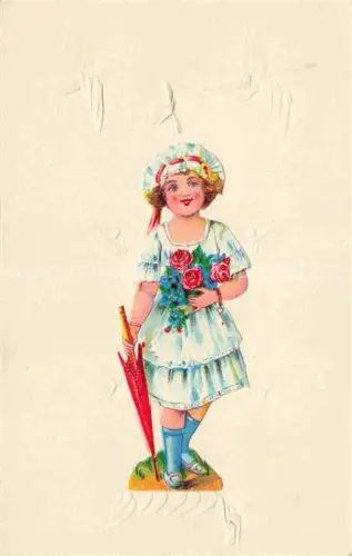 AK / Ansichtskarte Kinder Child Enfants Maedchen Regenschirm Litho