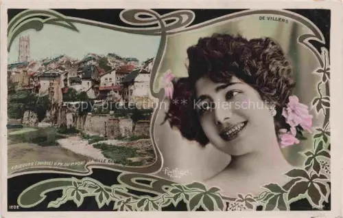 AK / Ansichtskarte FRIBOURG  FR La ville basse vue du pont Jeune Dame