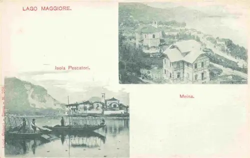 AK / Ansichtskarte Meina Novara Piemonte IT Panorama Isola Pescatori Lago Maggiore