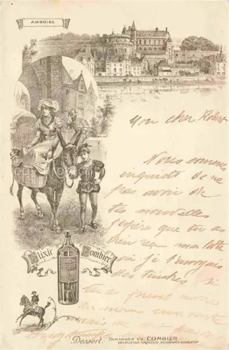 AK / Ansichtskarte Amboise TOURS 37 Indre-et-Loire Vue générale Elixir Combier Werbung Kuenstlerkarte