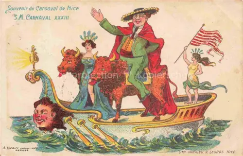 AK / Ansichtskarte NICE   Nizza 06 Alpes-Maritimes Souvenir du Carnaval S.M. Carnaval XXXII Kuenstlerkarte