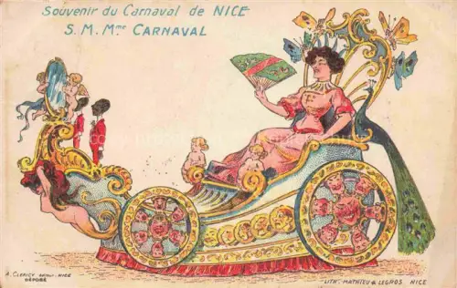 AK / Ansichtskarte NICE   Nizza 06 Alpes-Maritimes Souvenir du Carnaval S.M.Mme. Carnaval Kuenstlerkarte