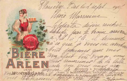 AK / Ansichtskarte Montbeliard 25 Doubs Bière Arlen Usine Siegel