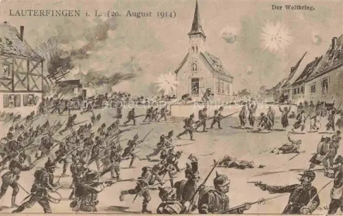 AK / Ansichtskarte Lauterfingen Loudrefing Chateau-Salins 57 Moselle Kriegsschauplatz 1. Weltkrieg Kuenstlerkarte Feldpost