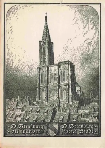 AK / Ansichtskarte Strassburg  Strasbourg 67 Bas-Rhin Muenster Kuenstlerkarte