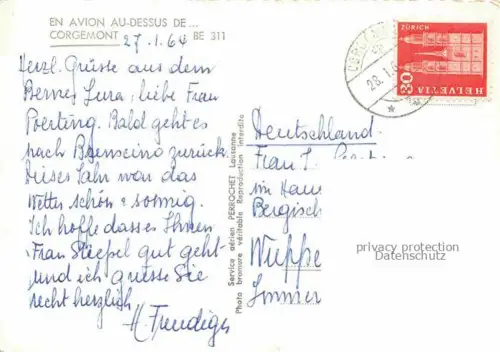 AK / Ansichtskarte Corgemont Courtelary BE Vue aérienne