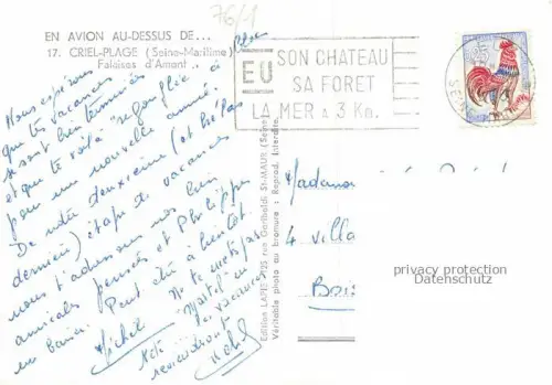 AK / Ansichtskarte Criel-Plage DIEPPE 76 Seine-Maritime Falaises d'Amont vue aérienne