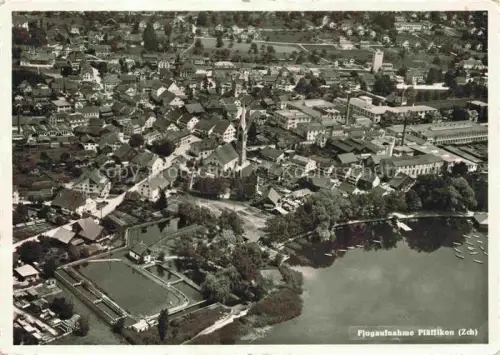 AK / Ansichtskarte Pfaeffikon SZ Fliegeraufnahme