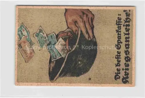 AK / Ansichtskarte OPPENHEIM Ludwig Kuenstlerkarte Kriegsanleihe Politik Militaria Geld