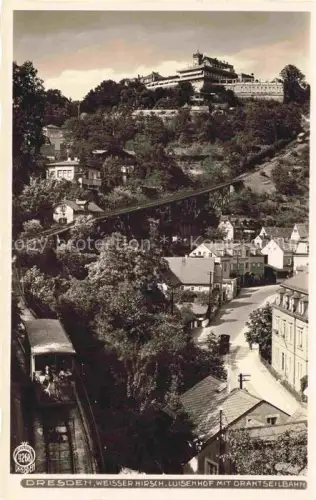 AK / Ansichtskarte Foto Hahn Nr. 4268 Dresden Weisser Hirsch Luisenhof Drahtseilbahn 