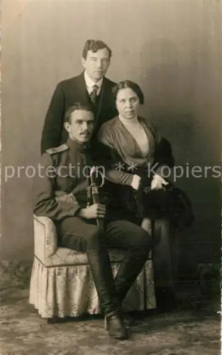 AK / Ansichtskarte WK1 Militaria Frankreich France Soldat Foto Saebel