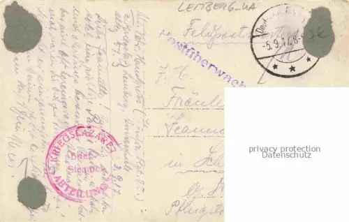 AK / Ansichtskarte Lemberg  Lwow Lviv UA Dorfpartie Kriegslazarett-Stempel