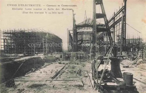AK / Ansichtskarte Gennevilliers Nanterre 92 Hauts-de-Seine Union d'Electricité Bâtiment haute tension et Salle des Machines
