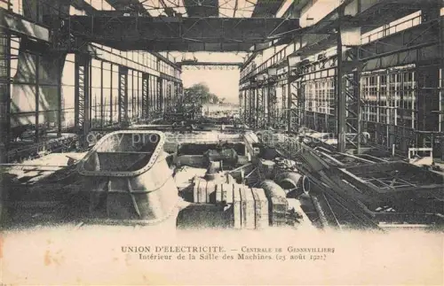 AK / Ansichtskarte Gennevilliers Nanterre 92 Hauts-de-Seine Union d'Electricité Intérieur de la Salle des Machines Aout 1921
