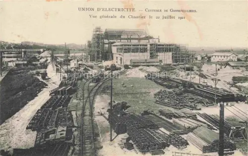 AK / Ansichtskarte Gennevilliers Nanterre 92 Hauts-de-Seine Union d'Electricité vue générale du Chantier Juillet 1921