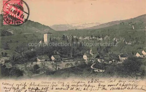 AK / Ansichtskarte Les Clees ORBE VD Vue panoramique et le château
