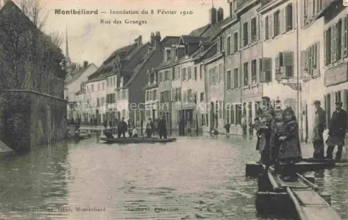AK / Ansichtskarte Montbeliard 25 Doubs Rue des Granges Inondation du 8 Février 1910