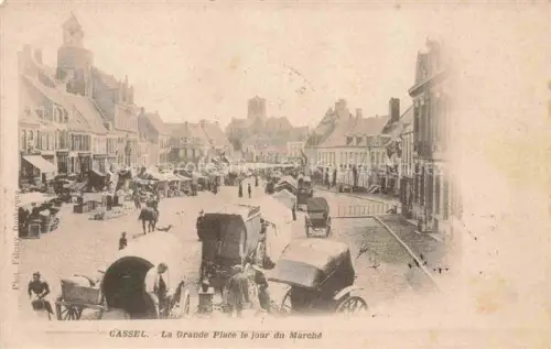 AK / Ansichtskarte Cassel Dunkerque 59 Nord La Grande Place le jour du marché