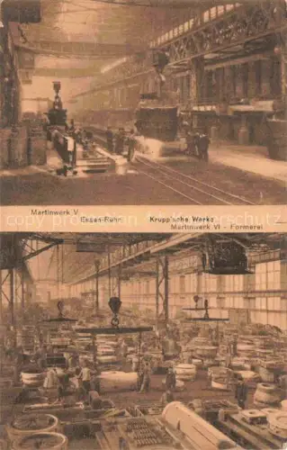 AK / Ansichtskarte EssEN  Ruhr Martinwerk V Kruppsche Werke Marinwerk VI Formerei Feldpost
