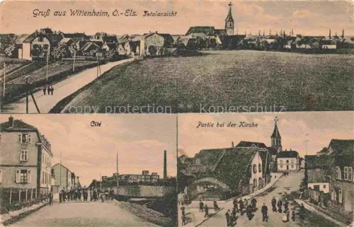 AK / Ansichtskarte Wittenheim Mulhouse 68 Haut-Rhin Totalsnciht Cité Partie bei der Kirche