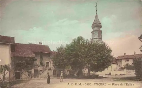 AK / Ansichtskarte Yvoire Thonon-les-Bains 74 Haute-Savoie Place de l'Eglise