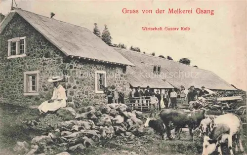 AK / Ansichtskarte Sennheim Cernay Mulhouse Thann 68 Haut-Rhin Melkerei Gsang Wirtschaft Gustav Kolb