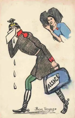 AK / Ansichtskarte ZISLIN Henri (1875-1958) Kuenstlerkarte Alsace Bon voyage Kuenstlerkarte