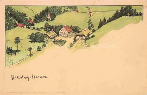 AK / Ansichtskarte Hoellsteig Hinterzarten BW Hotel Sternen Kuenstlerkarte Deutsche Reichspost