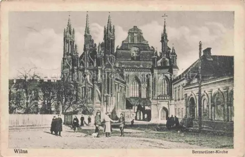 AK / Ansichtskarte Wilna VILNIUS Wilno Lithuania Bernardiner Kirche Soldatenbrief