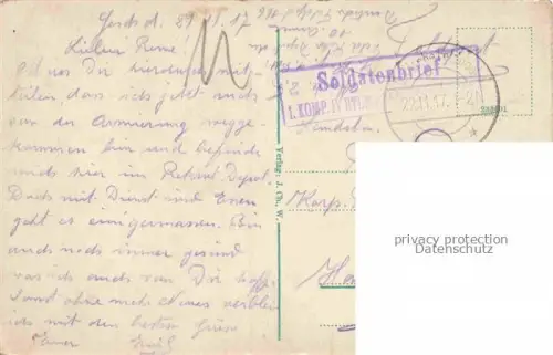 AK / Ansichtskarte Wilna VILNIUS Wilno Lithuania Bernardiner Kirche Soldatenbrief