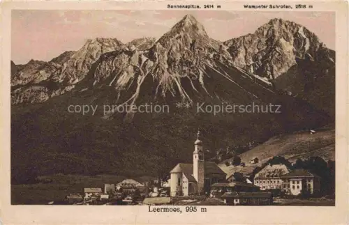 AK / Ansichtskarte Lermoos Tirol AT mit Kirche Sonnenspitze und Wampeter Schrofen