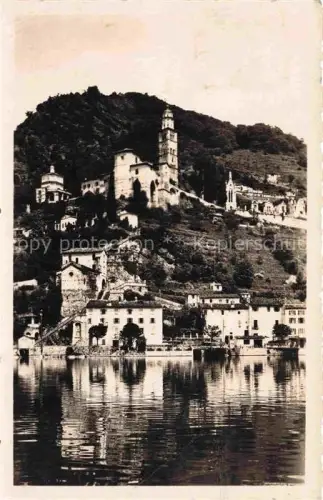 AK / Ansichtskarte Morcote Lago di Lugano TI Panorama Kirche