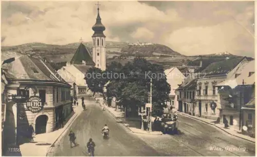 AK / Ansichtskarte Grinzing Doebling Wien AT Ortsansicht mit Kirche