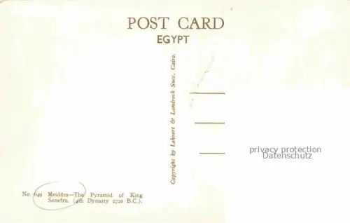 AK / Ansichtskarte Meidum Pyramide Meidoum CAIRO Kairo Caire Egypt The Pyramid of King Senefru